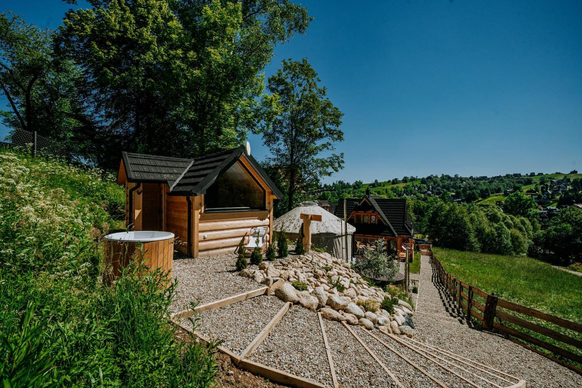 Jurta Na Wypasie - Luksusowy Namiot Z Widokiem Na Gory - Jacuzzi, Sauna, Split Ac, Private, Star View ザコパネ エクステリア 写真