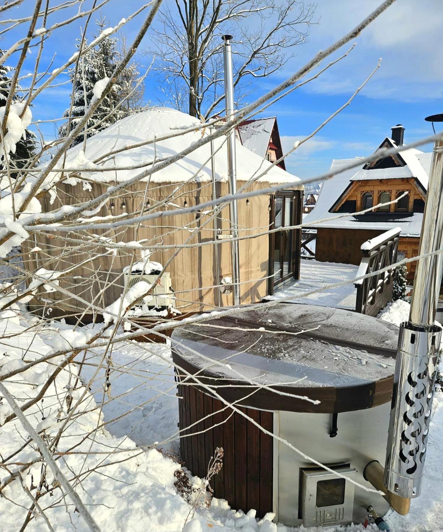 Jurta Na Wypasie - Luksusowy Namiot Z Widokiem Na Gory - Jacuzzi, Sauna, Split Ac, Private, Star View ザコパネ エクステリア 写真